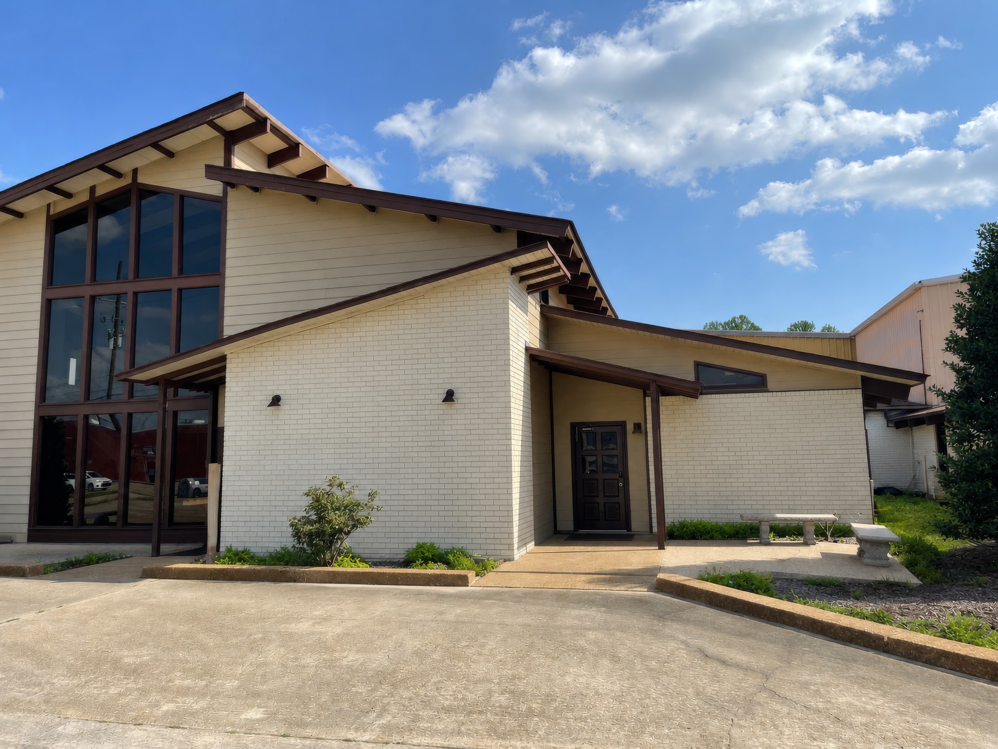 The office building of a multi-building commercial office and warehouse complex